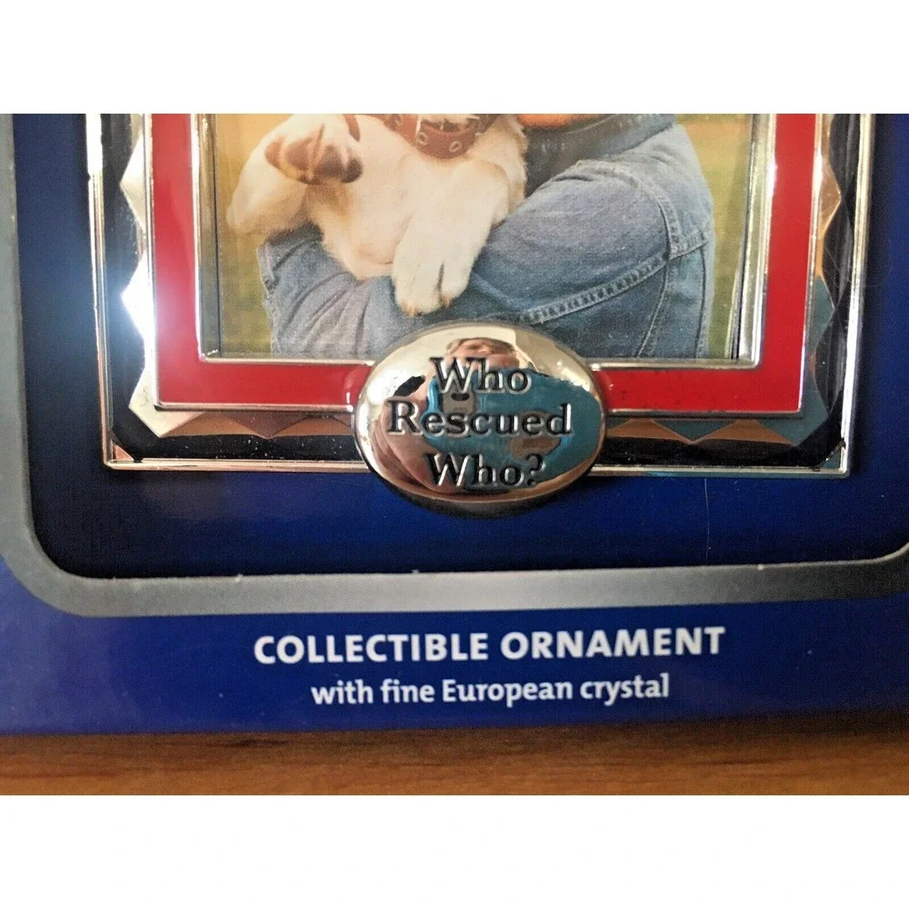 Pet Ornament - WHO RESCUED WHO? - New in the Box - 2.5